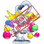 ᐈ ЗНЯТО З ПРОДАЖУ Картинка Зайчик з кульками 3,2х3,8 см - купити за приємною ціною в Україні | Інтернет-магазин Zulfiya